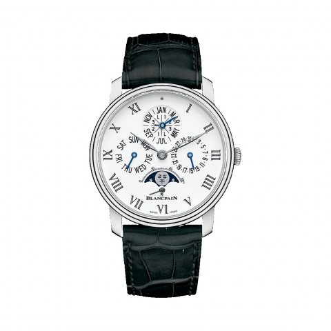 寶珀/blancpain villeret系列 鉑金表殼 自動機械機芯 男表 6659-3431