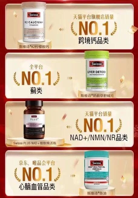 健合集團swisse斯維詩憑借優質產品霸榜行業多個第一